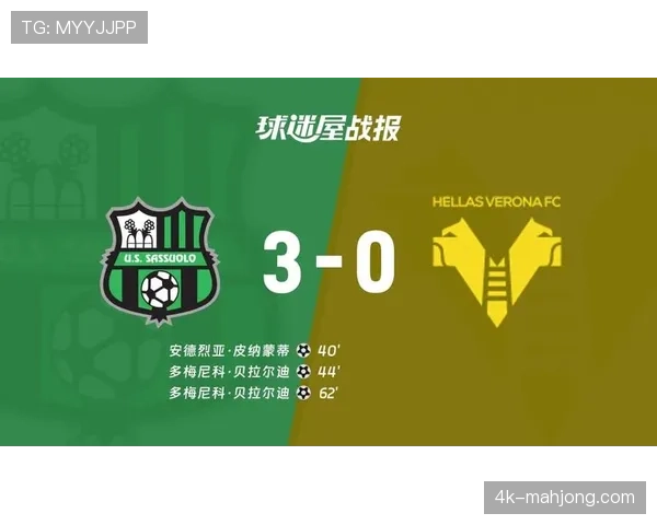前瞻:萨索洛迎战维罗纳,一场关乎“谁更擅长利用肋部空当”的保级对决 前瞻:萨索洛迎战维罗纳,一场关乎“谁更擅长利用肋部空当”的保级对决